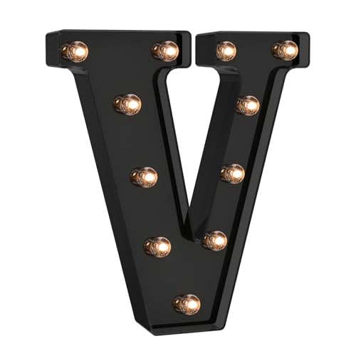 Black LED Letter Lights for Room Decor (27 Count)