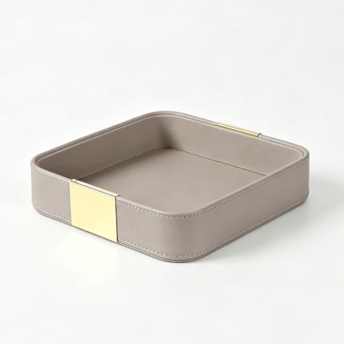 Leather Tray Desktop Storage