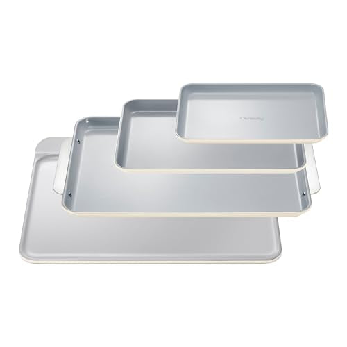 Non Stick Ceramic Baking Sheet Trio and Cookie Sheet Set (4 Count)