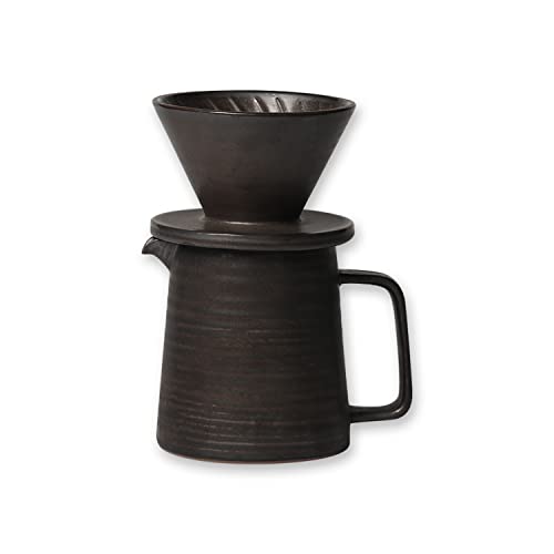 Stoneware Handmade Pour Over Coffee Maker Set