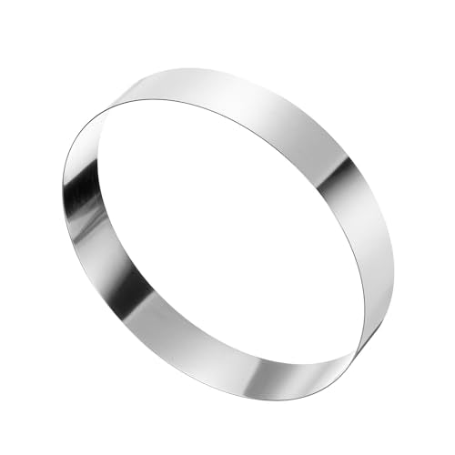 Round Cake Ring 11 x 2 Inch Seamless Stainless Steel Pastry Mousse Dessert Ring Mirror Coating for Baking Cooking Making Tool