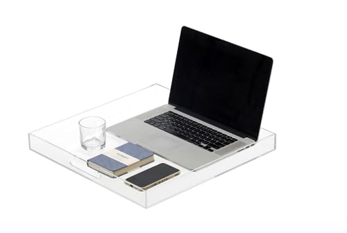 Clear Sturdy Acrylic Serving Tray with Handles