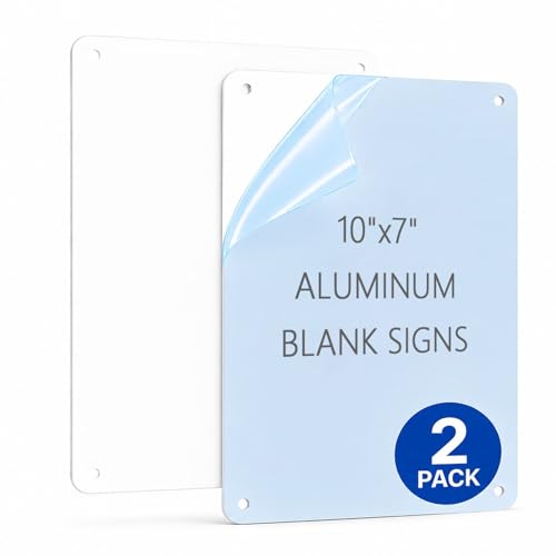 White Blank Metal Sign (2 Count)