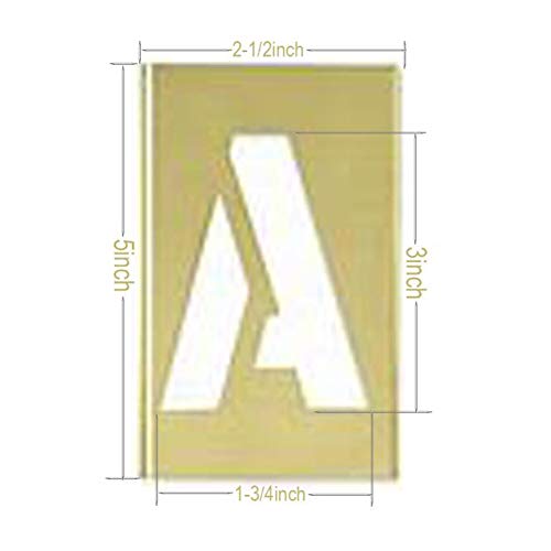 Brass Letter Number Stencils 3 Inch Interlocking Alphabet Stencils