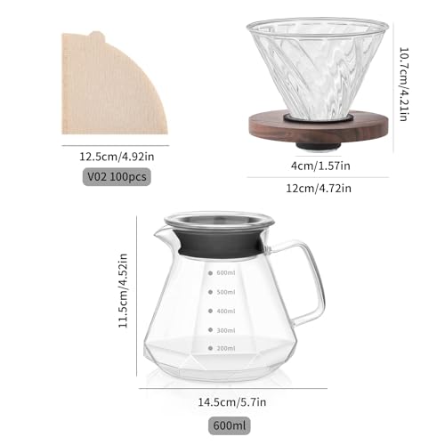 Pour Over Coffee Maker Set