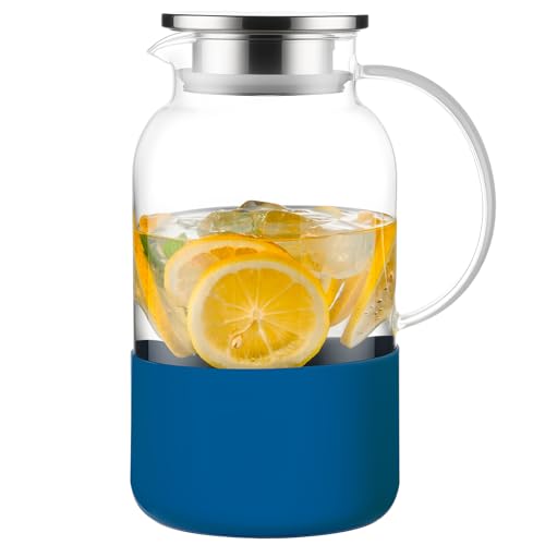 Glass Pitcher with Lid