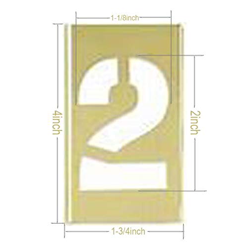 2 Inch Brass Stencils Numbers (15 Count)