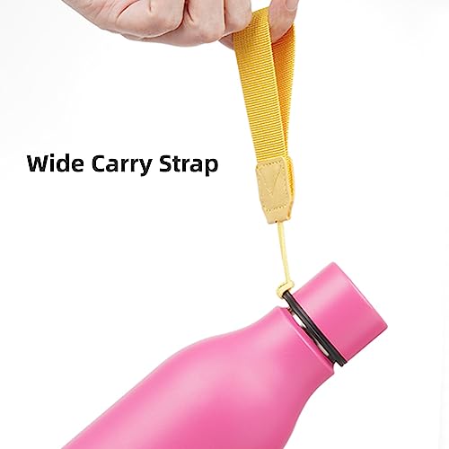 18 oz Insulated Stainless Steel Metal Water Bottle with Strap