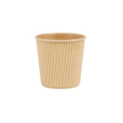 Ripple Wall Coffee Cups 500 Count 4 Ounce Insulated Kraft Paper Cups