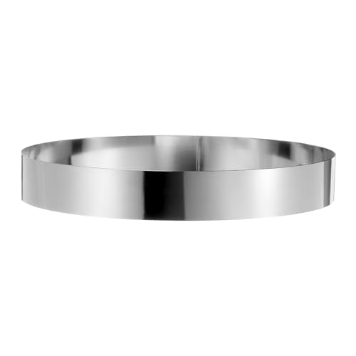 Round Cake Ring 12 x 2 Inch Seamless Stainless Steel Pastry Mousse Dessert Ring Mirror Coating for Baking Cooking Making Tool