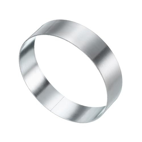 Round Cake Ring 2.76 x 1 Inch Seamless Stainless Steel Pastry Mousse Dessert Ring Mirror Coating for Baking Cooking English Muffins Crumpet Making Tool