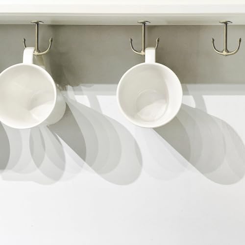 Anchor Shape Zinc Alloy Double Prong Ceiling Hooks (4 Count)