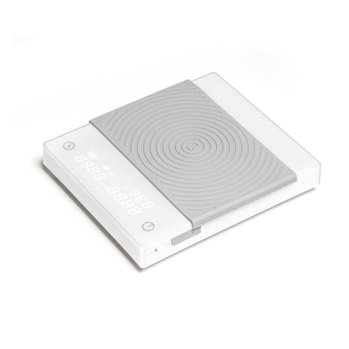 Coffee Scale Basic 2.0 Electronic Espresso White Scale with Water Flow Rate and Timer Function