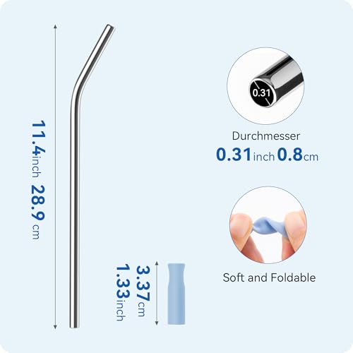 Bent Metal Straws for Stanley 30oz