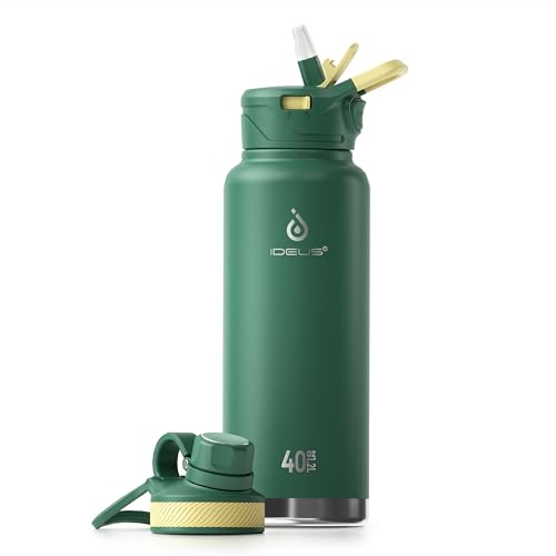 Insulated Stainless Steel Water Bottle with 2 Leak
