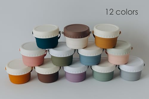 No Spill Silicone Toddler Snack Containers (12 Ounce)