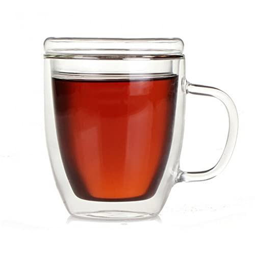 Insulated Espresso Cups 16 oz Double Wall Glass Mugs