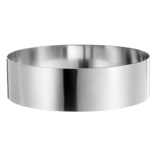 Round Cake Ring 7 x 2 Inch Seamless Stainless Steel Pastry Mousse Dessert Ring Mirror Coating for Baking Cooking Making Tool