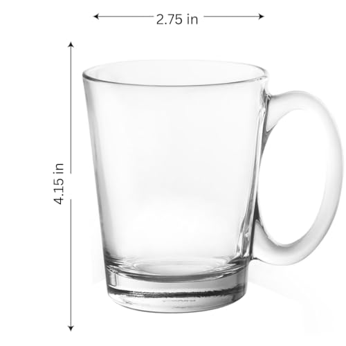 Clear Large Glass Coffee Mugs with Handles
