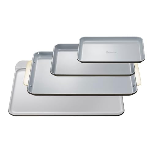 Non Stick Ceramic Baking Sheet Trio and Cookie Sheet Set (4 Count)