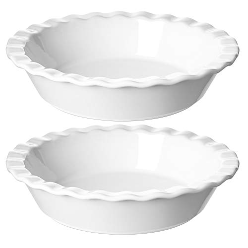 Ceramic Pie Pans Plate for Baking (2 Count)