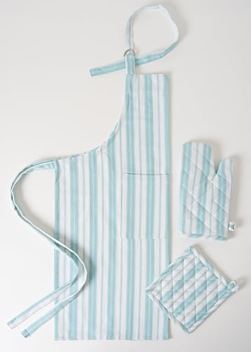 1 Oven Mitt 1 PotHolder & 1 Kitchen Apron Set