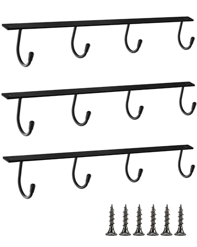 Mug Hanger Under Cabinet Mug Rack Wall Mounted Coffee Cup Rack (16.99 Count)