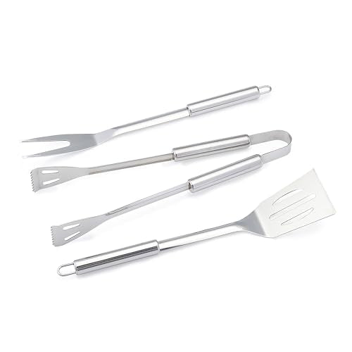 4 Piece Stainless Steel BBQ Grilling Tool Set with Carry Bag (4 Count)