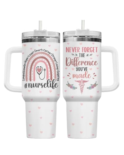 Nurse Funny Nursing 40 oz Tumbler with Handle