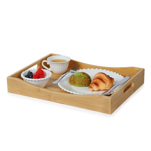 Bamboo Serving Tray with Handles