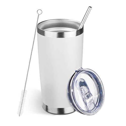 DIW 20oz Insulated Tumbler Travel Coffee Mug Cup with Lid Straw