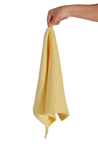 4 Pack Premium Waffle Kitchen Towels with Hanging Loop 16x26 inches