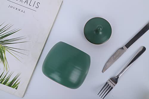 Kitchen Canisters Retro Ceramic Jar with Airtight Lid Retro Green