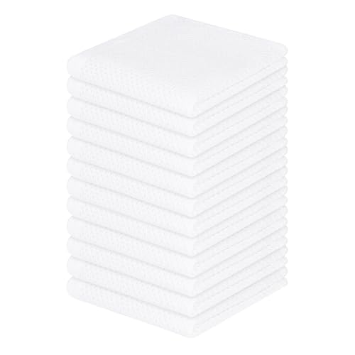 100% Cotton Waffle Weave Kitchen Dish Cloths 12 (12 Count)