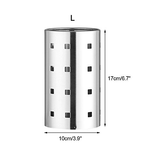 Chopsticks Holder Stainless Steel Utensil Holder Drying Rack Circular Hole Tableware Storage Rack Organizer