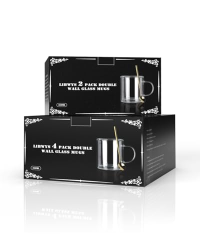 12oz Double Wall Coffee Mugs (4 Count)