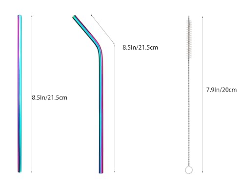10 Pcs Stainless Steel Straws