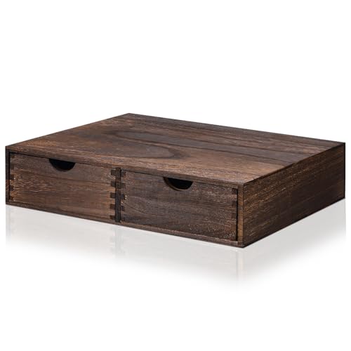 Wooden Coffee Pod Storage Drawer Cabinet Vintage Tea Organizer Holder with Drawers Coffee Cup & Accessory Storage for Home Office Brewers