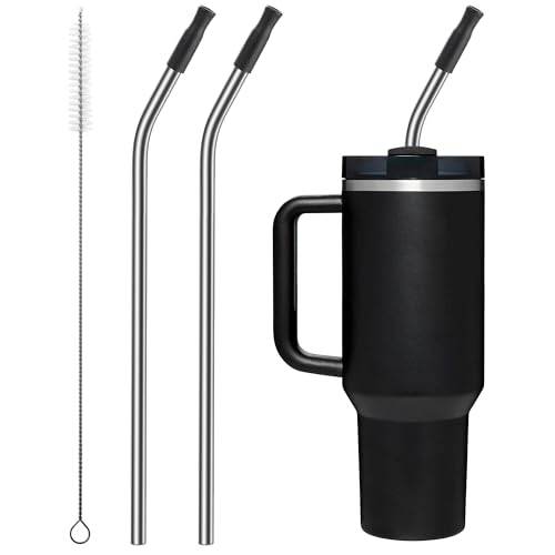 Repeatable Metal Straw with Silicone Tips for 40 oz Stanley Tumbler