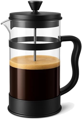 Borosilicate Glass French Press Coffee Maker 21 Oz