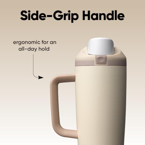 FreeSip Tumbler Stainless Steel Water Bottle 30 oz Lightly Toasted