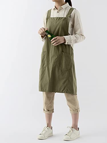 Soft Cotton Linen Apron for Women