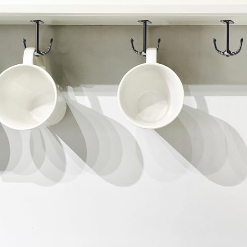 Anchor Shape Zinc Alloy Double Prong Ceiling Hooks (4 Count)