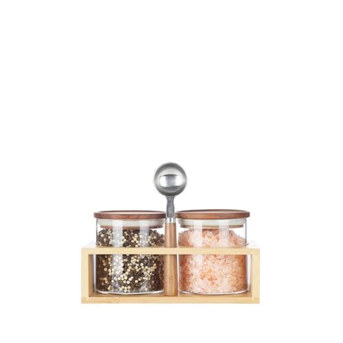 18 oz Glass Seasoning Jars with Wood Lids