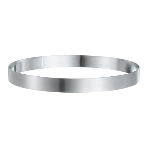 Round Cake Ring 7.48 x 1 Inch Seamless Stainless Steel Pastry Mousse Dessert Ring Mirror Coating for Baking Cooking English Muffins Crumpet Making Tool