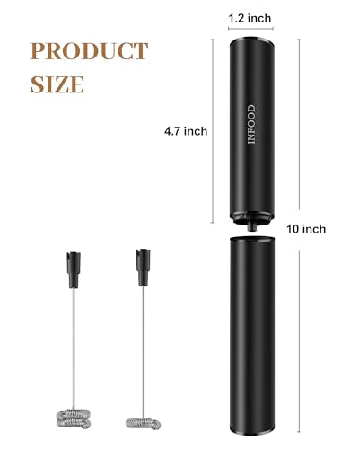 Rechargeable Milk Frother with Cover