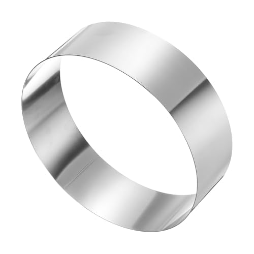 Round Cake Ring 9 x 2.75 Inch Seamless Stainless Steel Pastry Mousse Dessert Ring Mirror Coating for Baking Cooking Making Tool