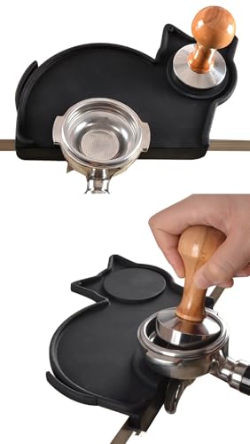 Cute Cat Coffee Knock Box Espresso Machine Accessories Small Coffee Dump Bin for Home and Office
