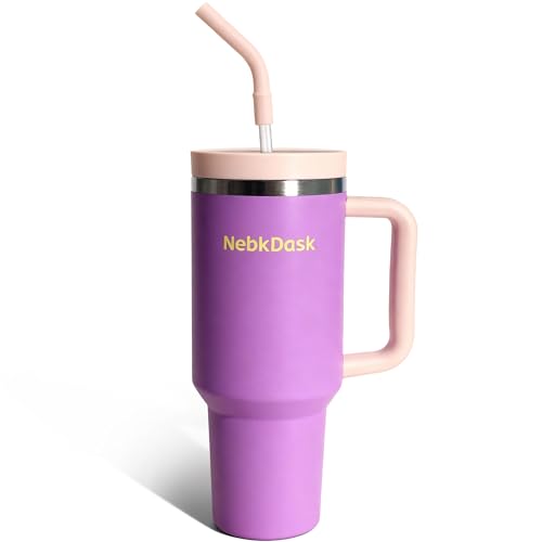 40 oz Tumbler with Handle and Straw