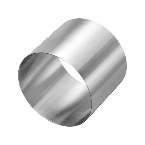 Round Cake Ring 2 x 2 Inch Seamless Stainless Steel Pastry Mousse Dessert Ring Mirror Coating for Baking Cooking Making Tool